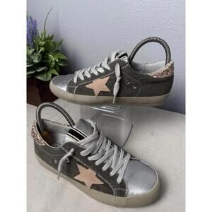 Shu Shop Pamela Glitter Sneakers Womens 8 Lace Up‎ Streetwear Comfort
